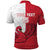 Custom Denmark Football Polo Shirt Red and Whites Scandinavia Pattern - Wonder Print Shop
