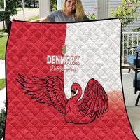 Denmark Football Quilt Red and Whites Scandinavia Pattern - Wonder Print Shop