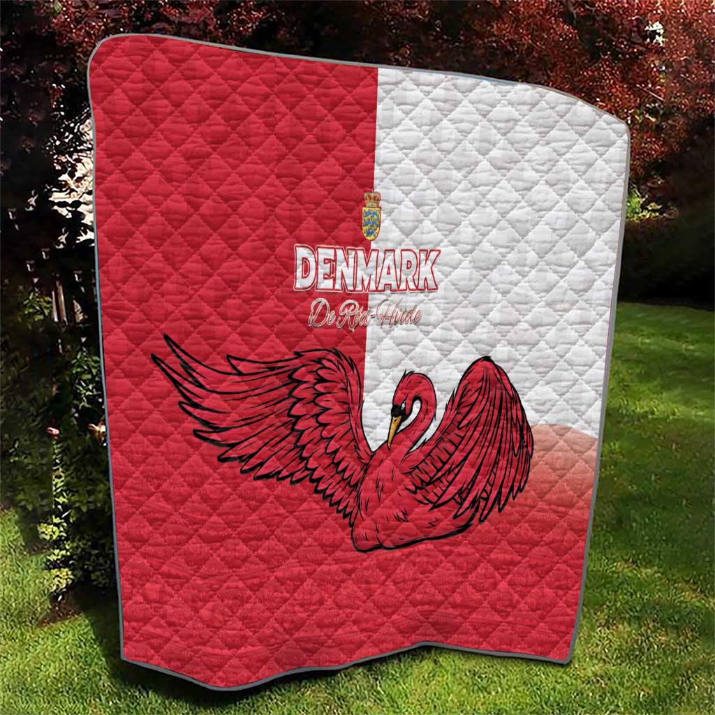 Denmark Football Quilt Red and Whites Scandinavia Pattern - Wonder Print Shop