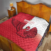 Denmark Football Quilt Red and Whites Scandinavia Pattern - Wonder Print Shop