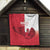 Denmark Football Quilt Red and Whites Scandinavia Pattern - Wonder Print Shop