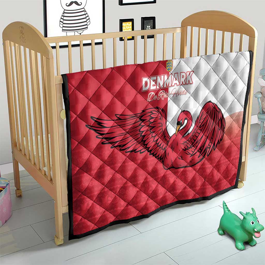 Denmark Football Quilt Red and Whites Scandinavia Pattern - Wonder Print Shop