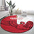Denmark Football Round Carpet Red and Whites Scandinavia Pattern - Wonder Print Shop