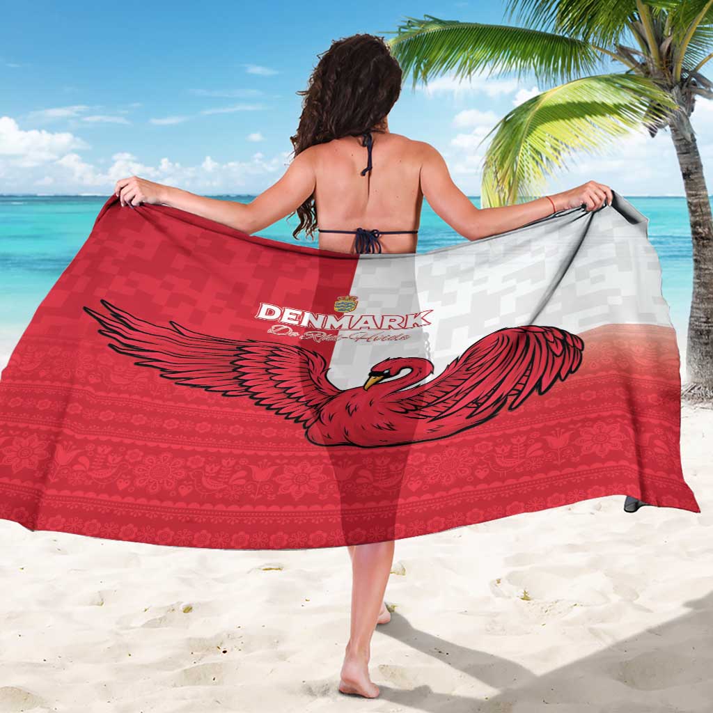 Denmark Football Sarong Red and Whites Scandinavia Pattern - Wonder Print Shop