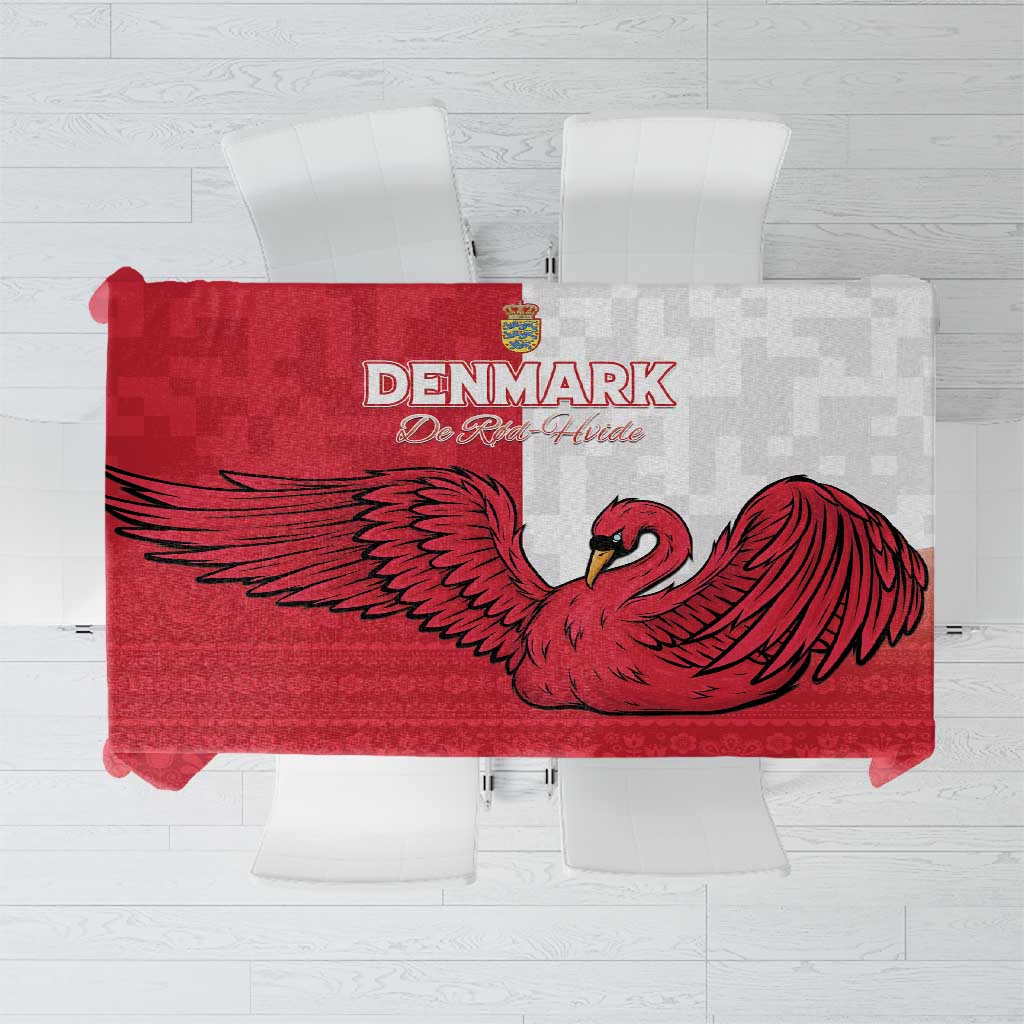 Denmark Football Tablecloth Red and Whites Scandinavia Pattern - Wonder Print Shop