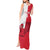 Custom Denmark Football Tank Maxi Dress Red and Whites Scandinavia Pattern - Wonder Print Shop