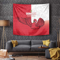 Denmark Football Tapestry Red and Whites Scandinavia Pattern - Wonder Print Shop
