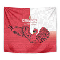 Denmark Football Tapestry Red and Whites Scandinavia Pattern - Wonder Print Shop