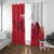 Denmark Football Window Curtain Red and Whites Scandinavia Pattern - Wonder Print Shop