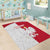 Poland Football Area Rug White-Reds Floral Polish Pattern - Wonder Print Shop