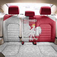 Poland Football Back Car Seat Cover White-Reds Floral Polish Pattern - Wonder Print Shop