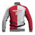 Custom Poland Football Baseball Jacket White-Reds Floral Polish Pattern - Wonder Print Shop