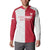 Custom Poland Football Button Sweatshirt White-Reds Floral Polish Pattern - Wonder Print Shop