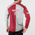 Custom Poland Football Button Sweatshirt White-Reds Floral Polish Pattern - Wonder Print Shop