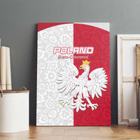 Poland Football Canvas Wall Art White-Reds Floral Polish Pattern - Wonder Print Shop