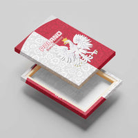 Poland Football Canvas Wall Art White-Reds Floral Polish Pattern - Wonder Print Shop