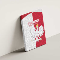 Poland Football Canvas Wall Art White-Reds Floral Polish Pattern - Wonder Print Shop
