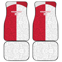 Poland Football Car Mats White-Reds Floral Polish Pattern - Wonder Print Shop
