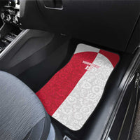 Poland Football Car Mats White-Reds Floral Polish Pattern - Wonder Print Shop