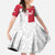 Custom Poland Football Family Matching Mermaid Dress and Hawaiian Shirt White-Reds Floral Polish Pattern - Wonder Print Shop