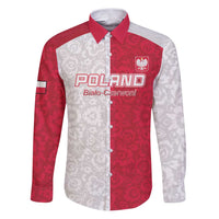 Custom Poland Football Family Matching Puletasi and Hawaiian Shirt White-Reds Floral Polish Pattern - Wonder Print Shop
