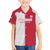 Custom Poland Football Family Matching Puletasi and Hawaiian Shirt White-Reds Floral Polish Pattern - Wonder Print Shop