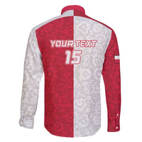 Custom Poland Football Family Matching Short Sleeve Bodycon Dress and Hawaiian Shirt White-Reds Floral Polish Pattern - Wonder Print Shop