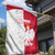 Poland Football Garden Flag White-Reds Floral Polish Pattern - Wonder Print Shop