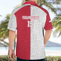 Custom Poland Football Hawaiian Shirt White-Reds Floral Polish Pattern - Wonder Print Shop
