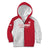 Custom Poland Football Kid Hoodie White-Reds Floral Polish Pattern - Wonder Print Shop