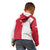 Custom Poland Football Kid Hoodie White-Reds Floral Polish Pattern - Wonder Print Shop