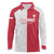 Custom Poland Football Long Sleeve Polo Shirt White-Reds Floral Polish Pattern - Wonder Print Shop