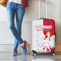 Poland Football Luggage Cover White-Reds Floral Polish Pattern - Wonder Print Shop