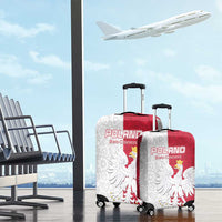 Poland Football Luggage Cover White-Reds Floral Polish Pattern - Wonder Print Shop