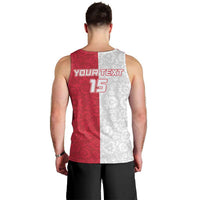 Custom Poland Football Men Tank Top White-Reds Floral Polish Pattern - Wonder Print Shop