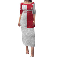 Custom Poland Football Puletasi White-Reds Floral Polish Pattern - Wonder Print Shop