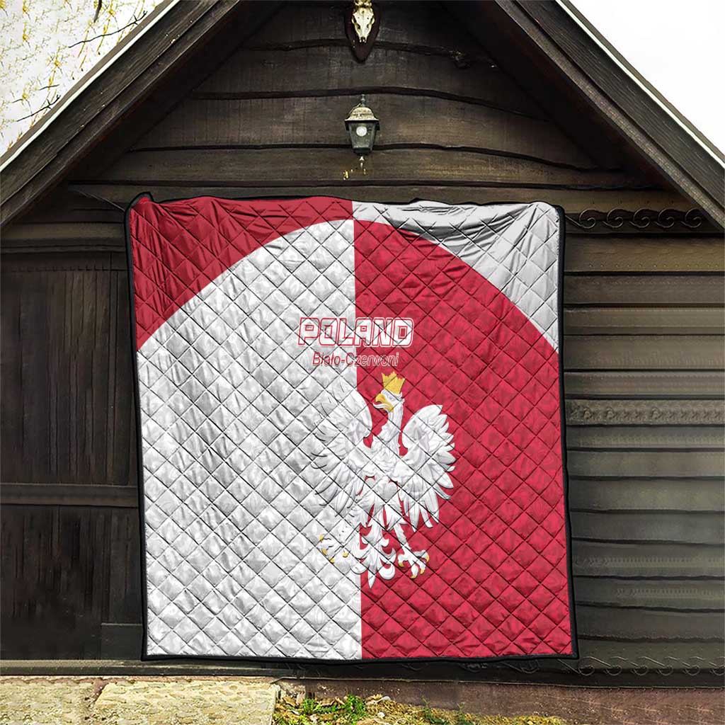 Poland Football Quilt White-Reds Floral Polish Pattern - Wonder Print Shop