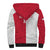 Custom Poland Football Sherpa Hoodie White-Reds Floral Polish Pattern - Wonder Print Shop