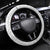 Poland Football Steering Wheel Cover White-Reds Floral Polish Pattern - Wonder Print Shop