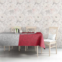 Poland Football Tablecloth White-Reds Floral Polish Pattern - Wonder Print Shop