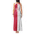 Custom Poland Football Tank Maxi Dress White-Reds Floral Polish Pattern - Wonder Print Shop