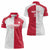 Custom Poland Football Women Polo Shirt White-Reds Floral Polish Pattern - Wonder Print Shop