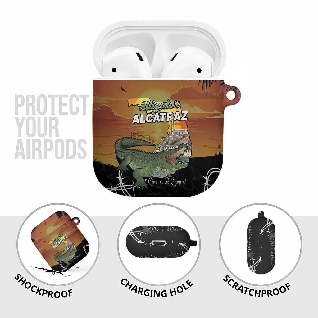Alligator Alcatraz AirPods Case Prison Florida Everglades - Wonder Print Shop
