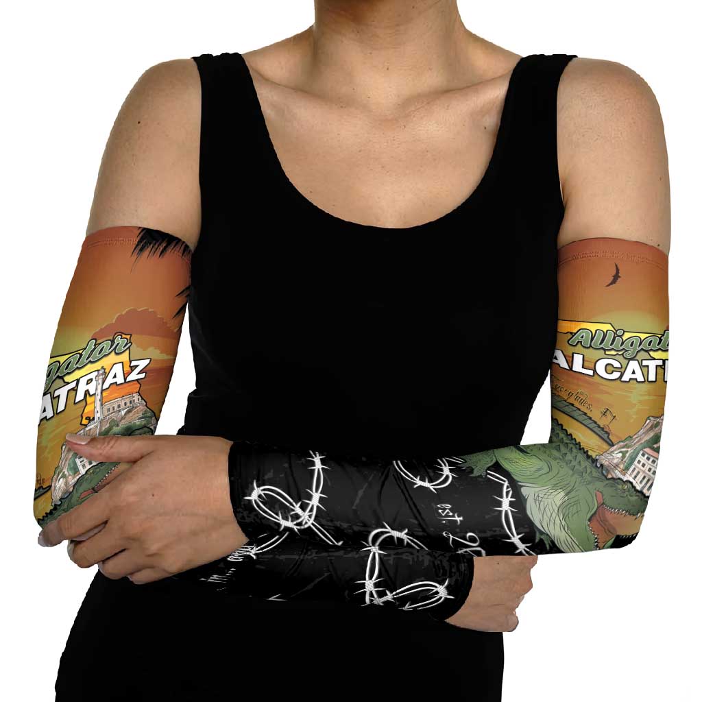 Alligator Alcatraz Arm Sleeves Prison Florida Everglades - Wonder Print Shop