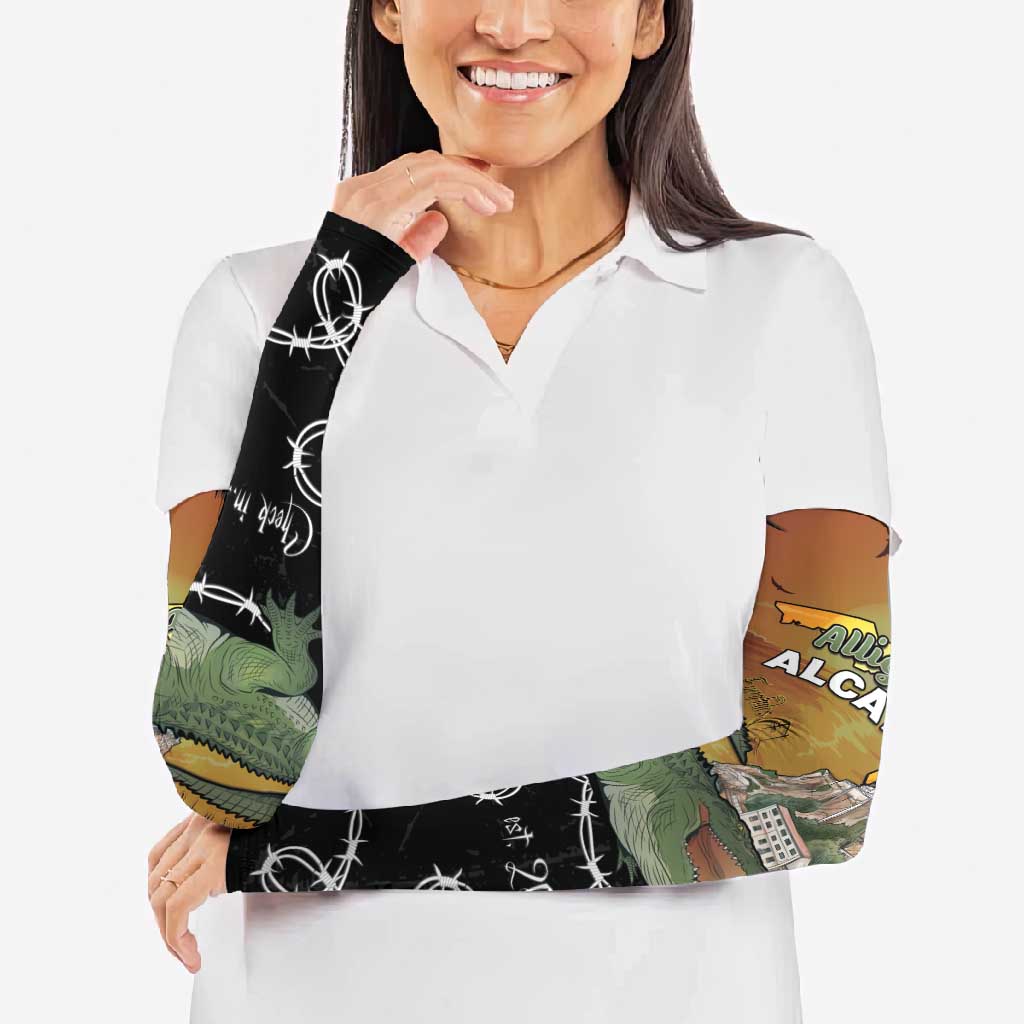 Alligator Alcatraz Arm Sleeves Prison Florida Everglades - Wonder Print Shop