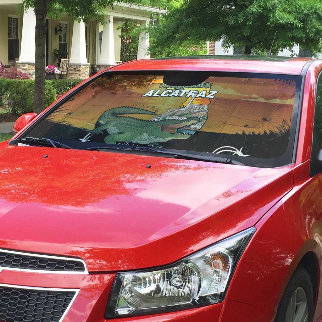 Alligator Alcatraz Auto Sun Shade Prison Florida Everglades - Wonder Print Shop