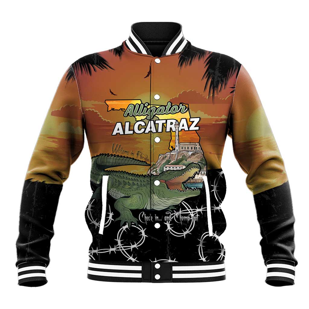 Alligator Alcatraz Baseball Jacket Prison Florida Everglades - Wonder Print Shop