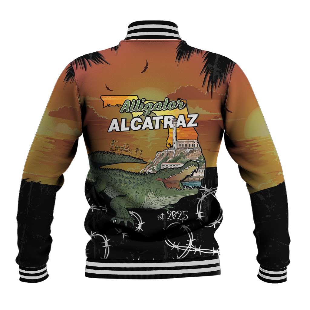 Alligator Alcatraz Baseball Jacket Prison Florida Everglades - Wonder Print Shop
