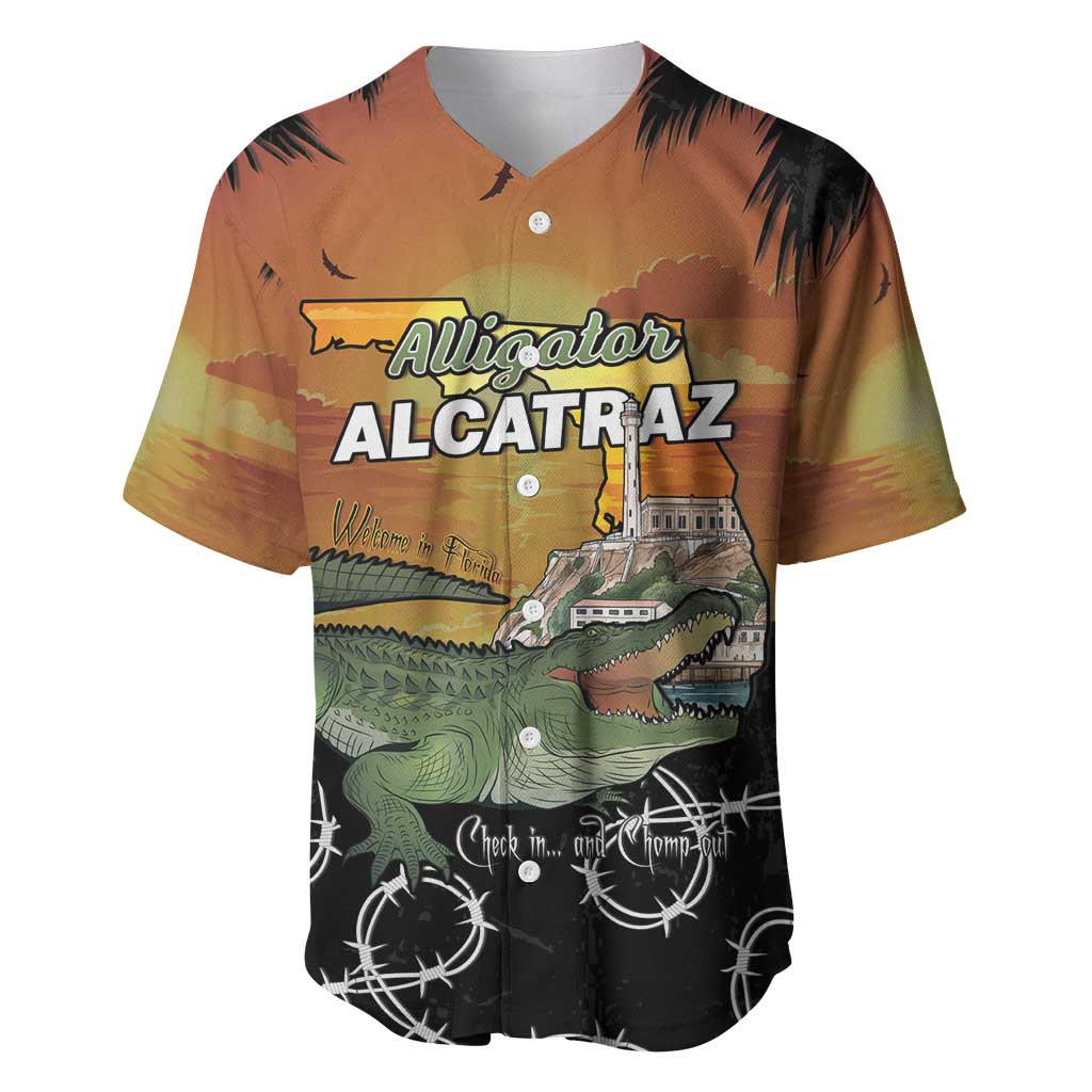 Alligator Alcatraz Baseball Jersey Prison Florida Everglades - Wonder Print Shop