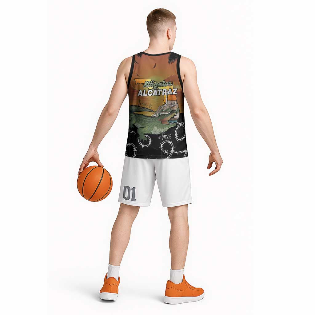 Alligator Alcatraz Basketball Jersey Prison Florida Everglades - Wonder Print Shop